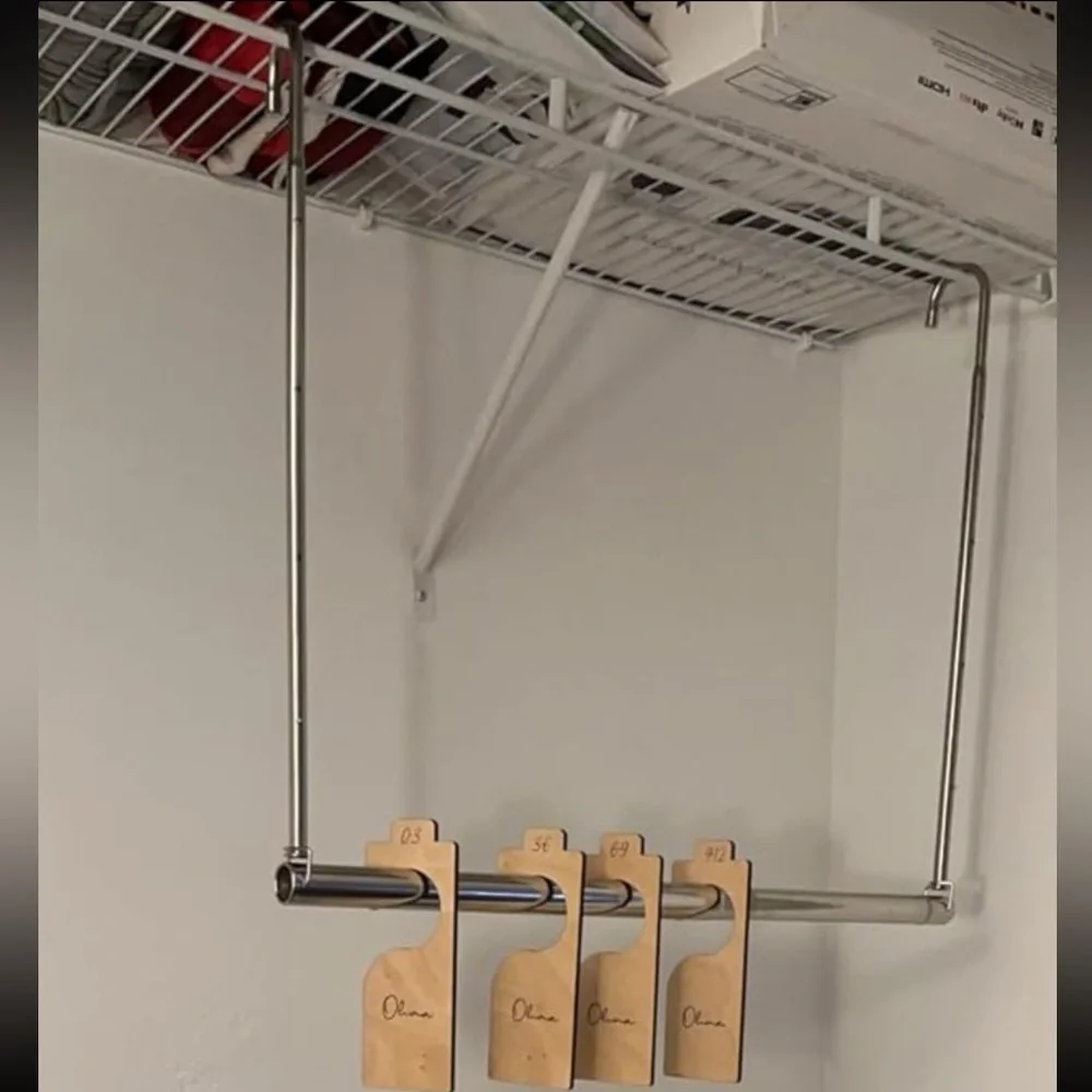 New 2pk Chrome Expanding Hanging Closet Rods